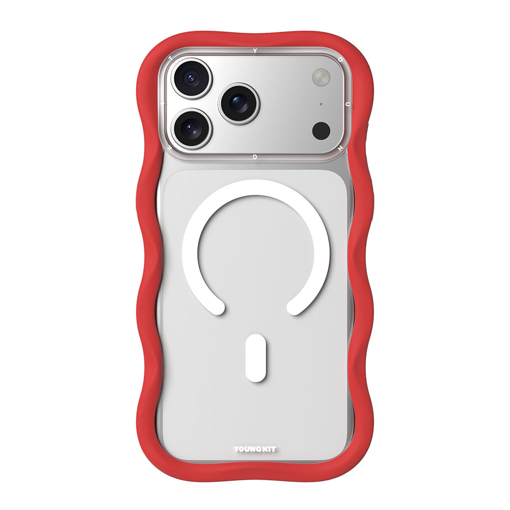 Youngkit Wave Clear Serisi iPhone 17 Pro Max Kılıf M-safe Şarj Özellikli Telefon Kılıfı