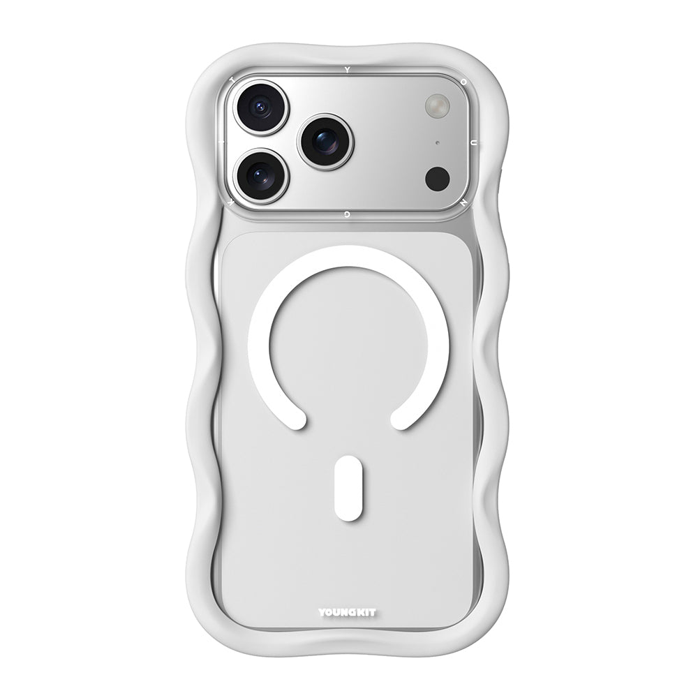 Youngkit Wave Clear Serisi iPhone 17 Pro Max Kılıf M-safe Şarj Özellikli Telefon Kılıfı