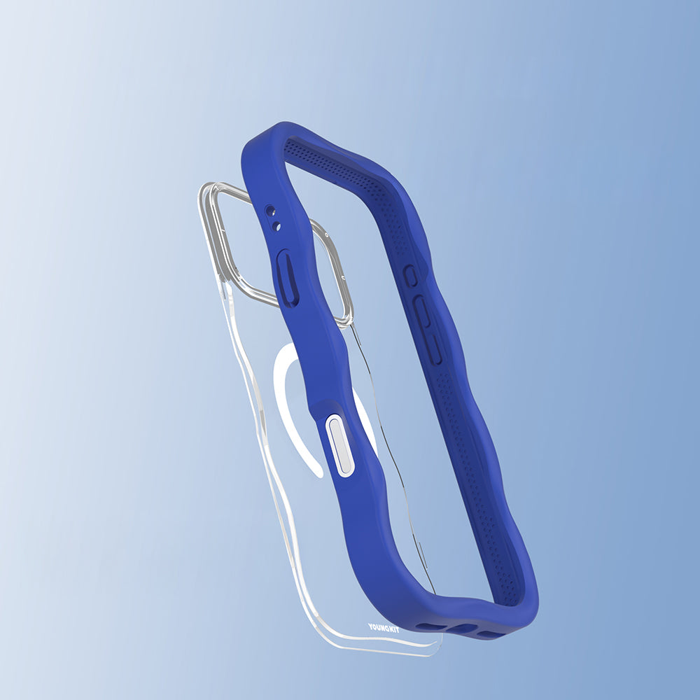 Youngkit Wave Clear Serisi iPhone 17 Pro Max Kılıf M-safe Şarj Özellikli Telefon Kılıfı