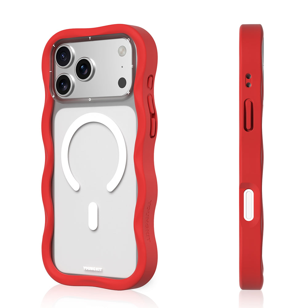 Youngkit Wave Matte Serisi iPhone 17 Pro Max M-safe Şarj Özellikli Telefon Kılıfı