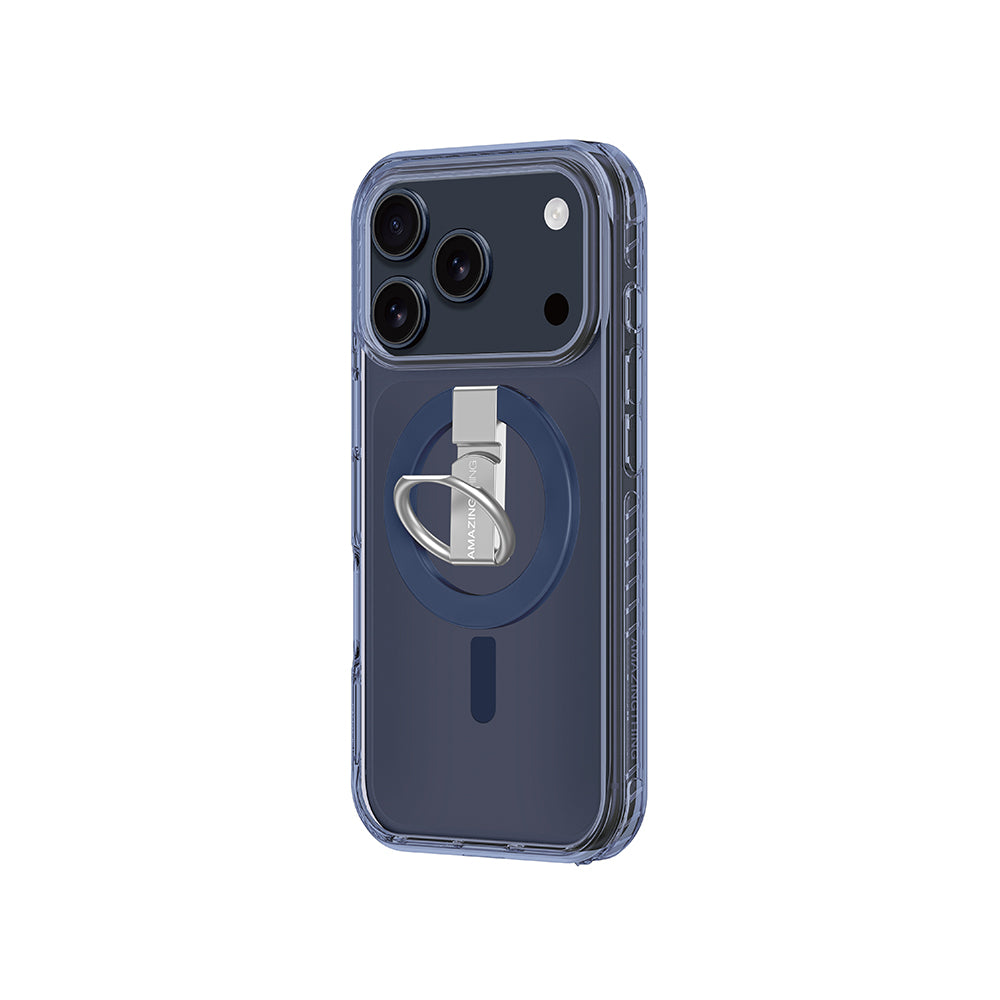 Amazingthing Titan Pro Serisi iPhone 17 Pro Max M-safe Şarj Özellikli Yüzük Standlı Kılıf