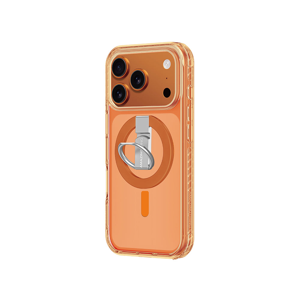 Amazingthing Titan Pro Serisi iPhone 17 Pro Max M-safe Şarj Özellikli Yüzük Standlı Kılıf