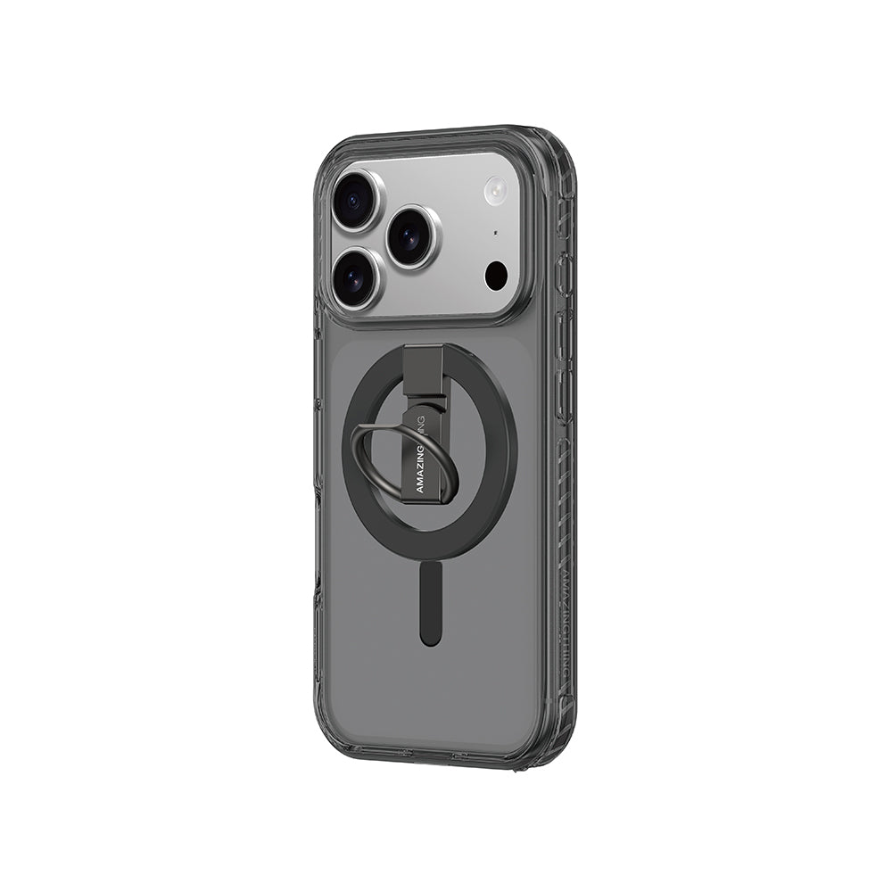 Amazingthing Titan Pro Serisi iPhone 17 Pro Max M-safe Şarj Özellikli Yüzük Standlı Kılıf