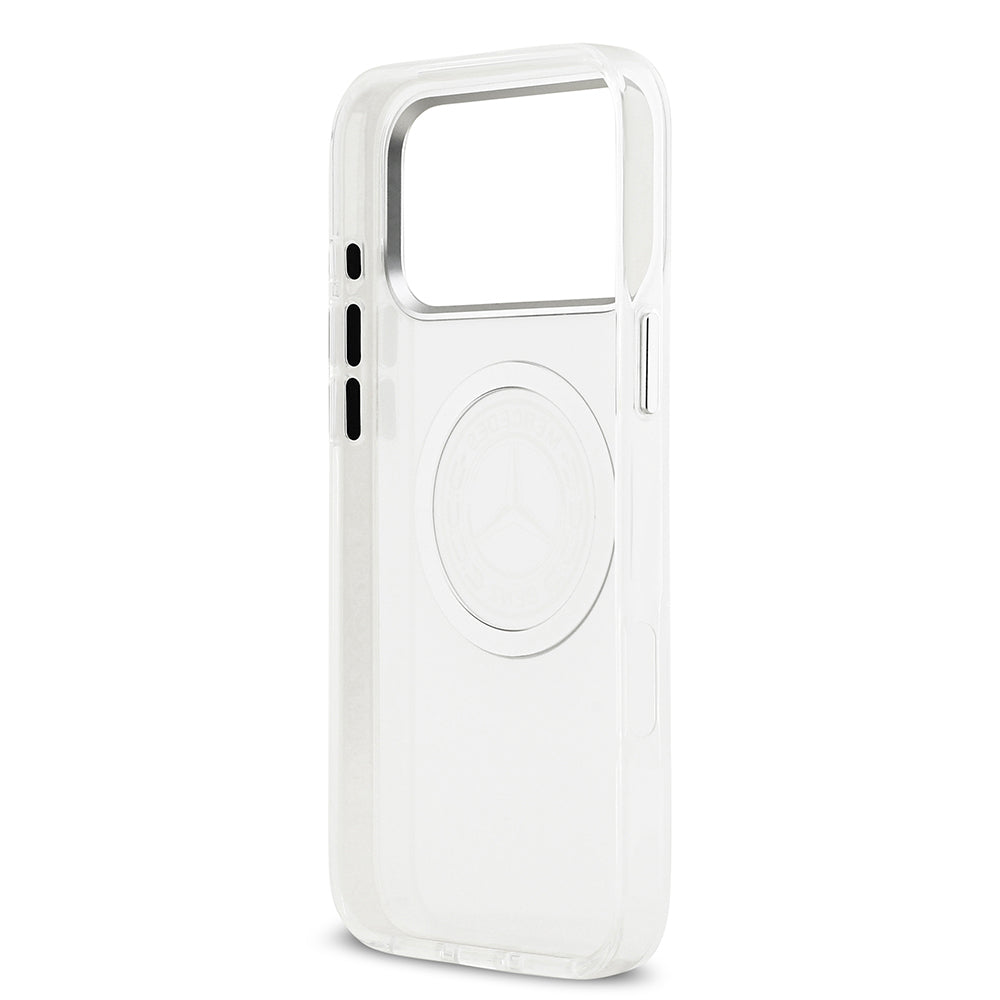 Mercedes Benz iPhone 17 Pro Max Orjinal Lisanslı M-safe Şarj Özellikli Buzlu PC Nostaljik Yıldız Dizayn Kılıf