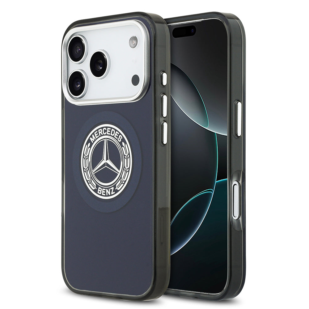 Mercedes Benz iPhone 17 Pro Max Orjinal Lisanslı M-safe Şarj Özellikli Çift Katmanlı PC Nostaljik Yıldız Dizayn Kılıf