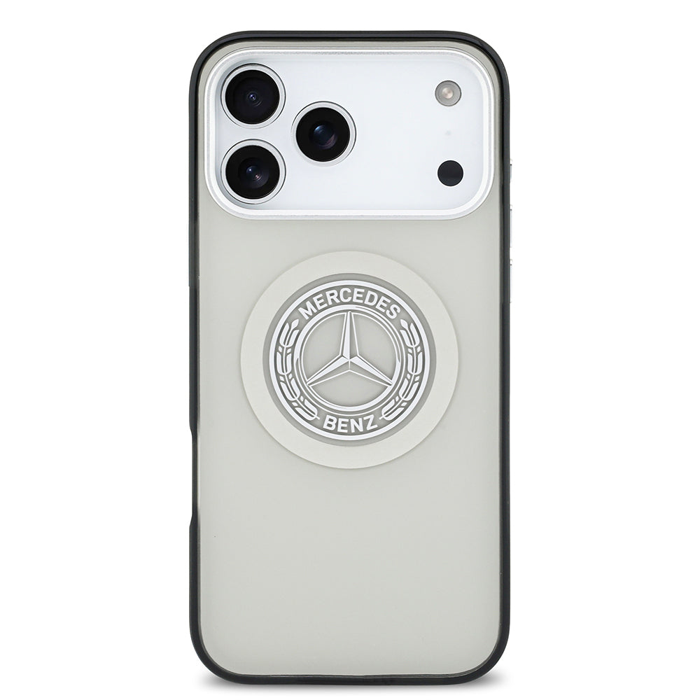Mercedes Benz iPhone 17 Pro Max Orjinal Lisanslı M-safe Şarj Özellikli Çift Katmanlı PC Nostaljik Yıldız Dizayn Kılıf