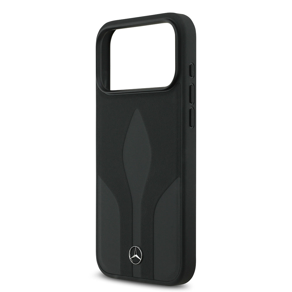 Mercedes Benz iPhone 17 Pro Max Orjinal Lisanslı M-safe Şarj Özellikli Dokulu Desenli Deri Kılıf