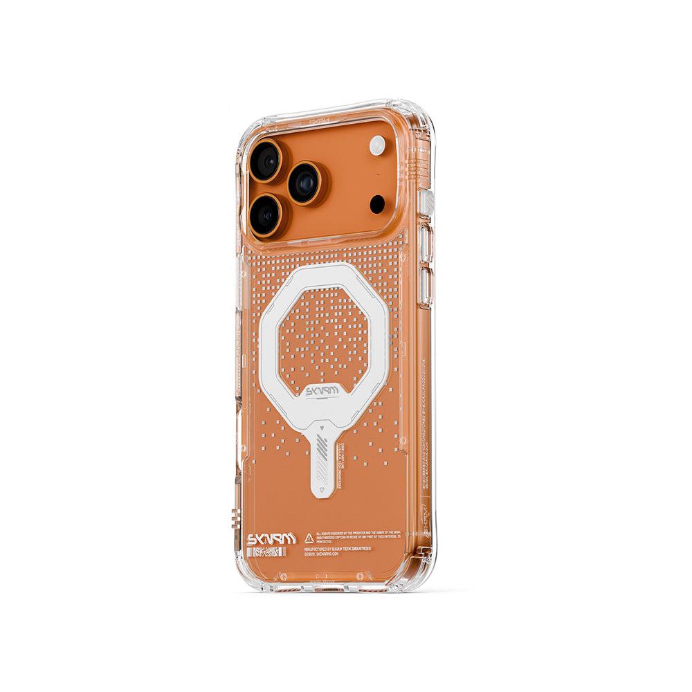 Skinarma iPhone 17 Pro Max M-Safe Şarj Özellikli IML Baskılı Holografik MYST Kılıf
