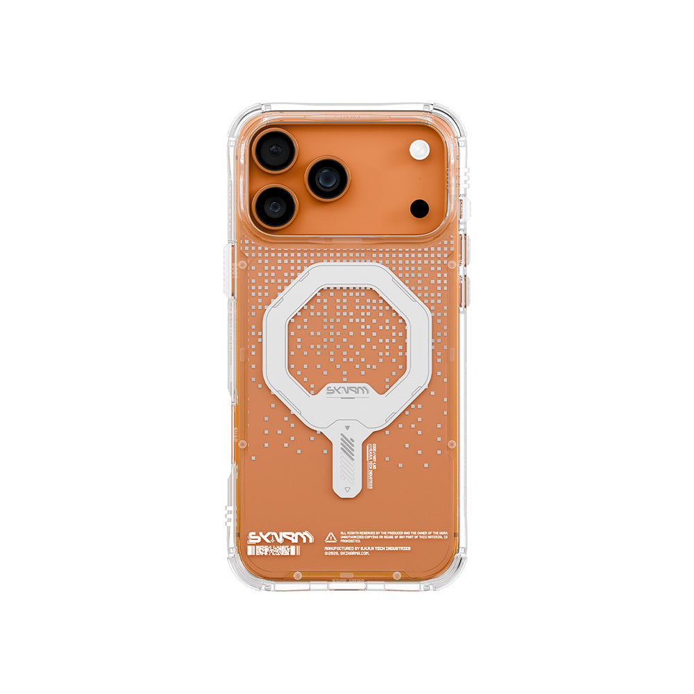 Skinarma iPhone 17 Pro Max M-Safe Şarj Özellikli IML Baskılı Holografik MYST Kılıf