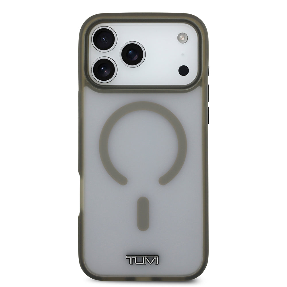 TUMI iPhone 17 Pro Max Orjinal Lisanslı M-safe Şarj Özellikli Buzlu Transparan Kılıf