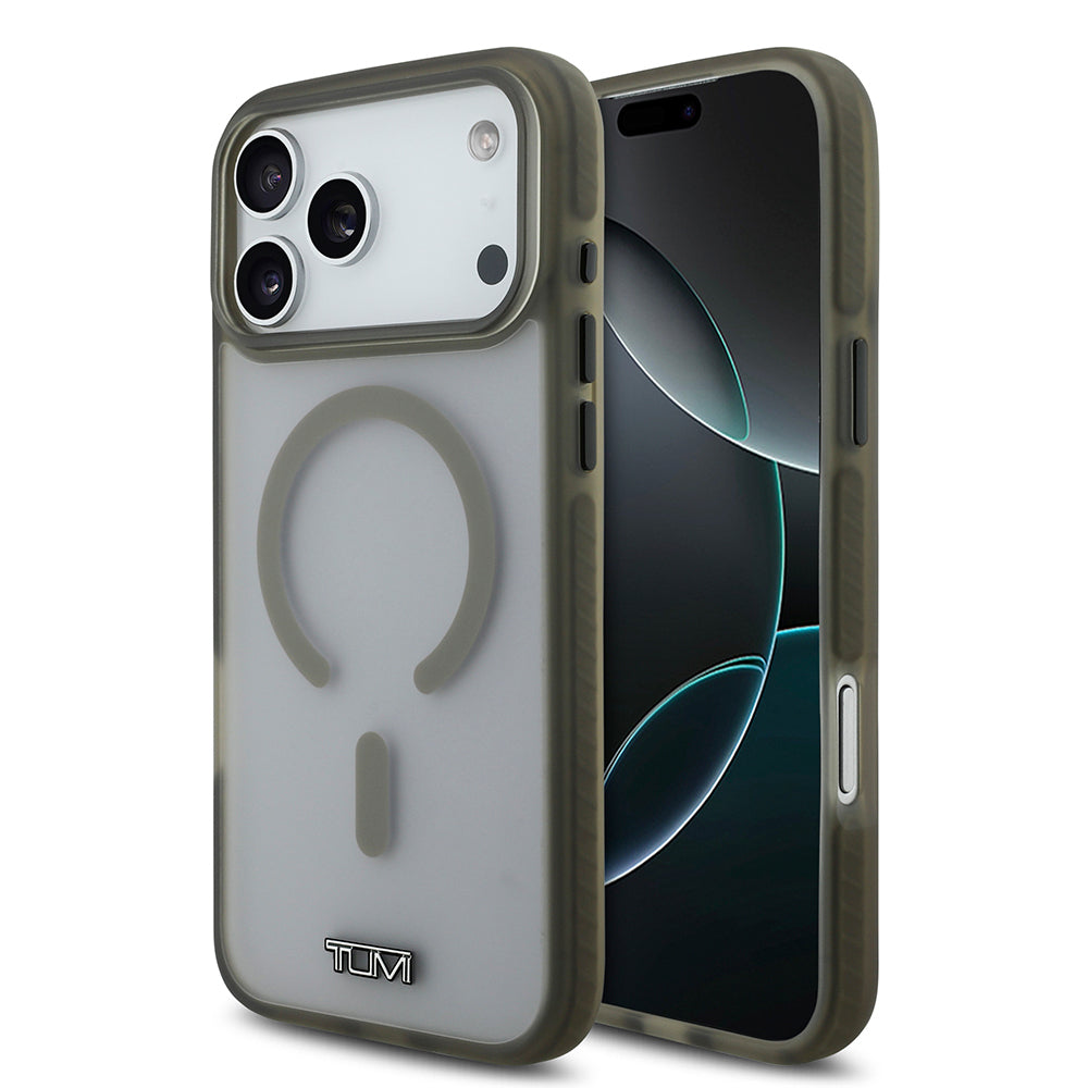 TUMI iPhone 17 Pro Max Orjinal Lisanslı M-safe Şarj Özellikli Buzlu Transparan Kılıf