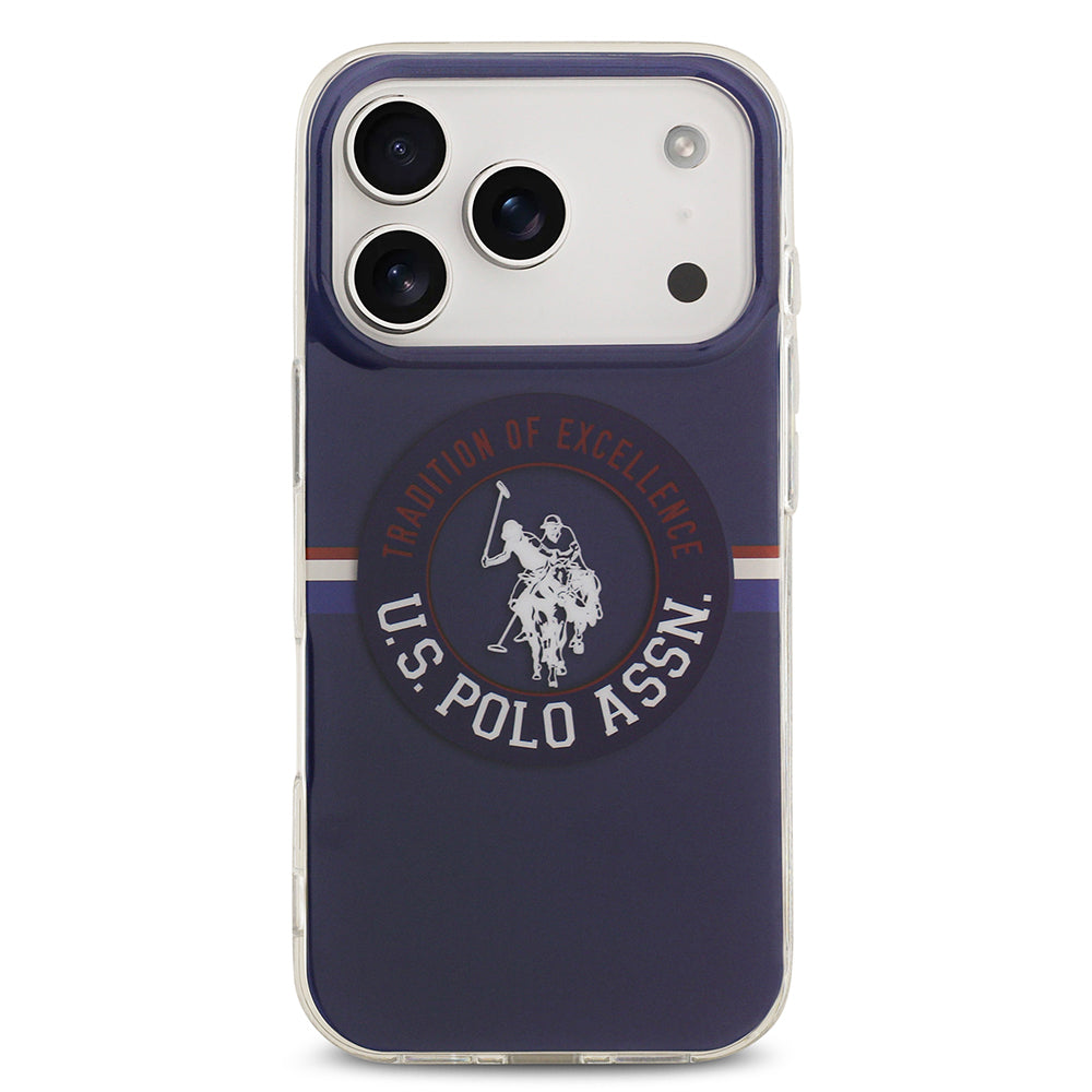 U.S. Polo Assn. iPhone 17 Pro Max Orjinal Lisanslı M-safe Şarj Özellikli IML Stripe Logolu Kılıf