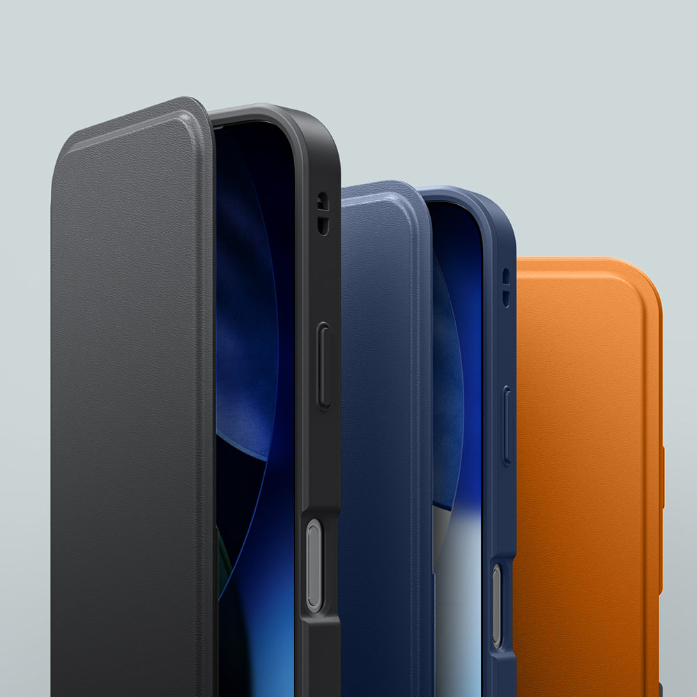 Amazingthing Glamour Foilo Serisi iPhone 17 Pro Max PU Kartlıklı Kılıf