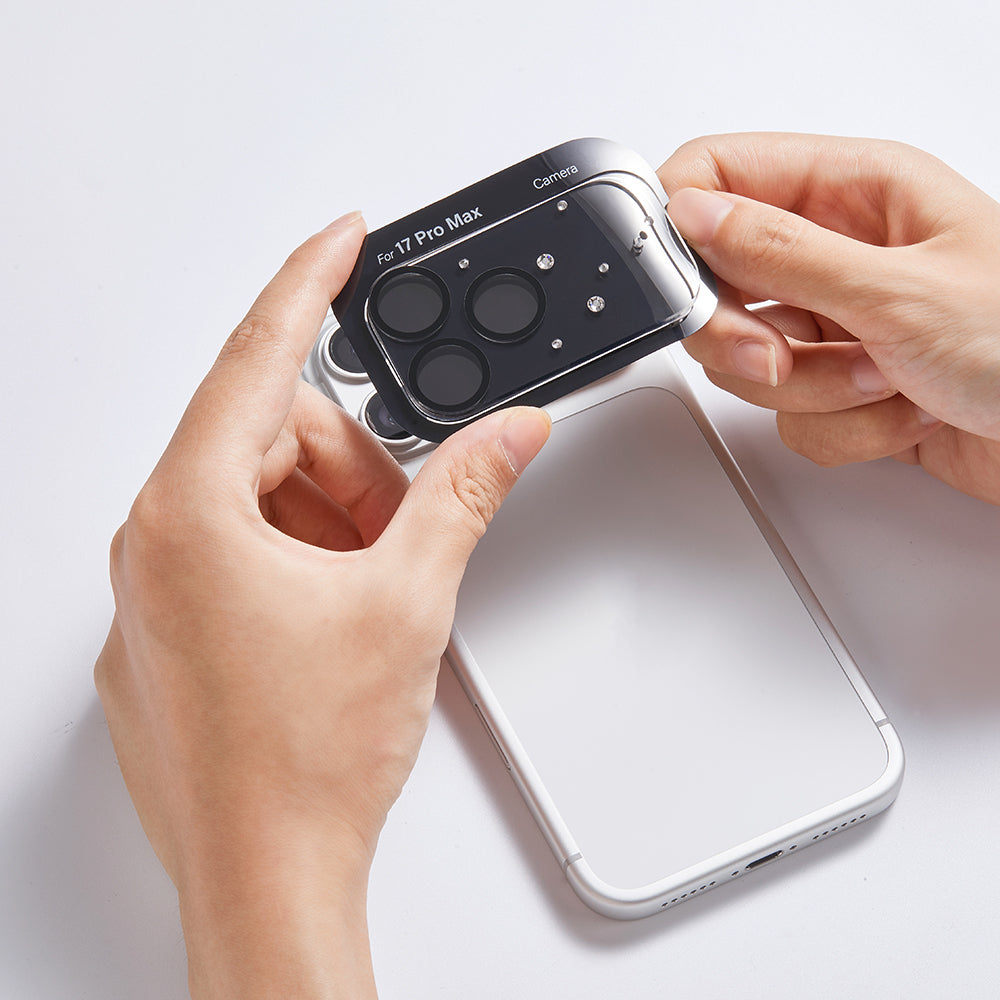 Pynana Diamond Sky Serisi iPhone 17 Pro Max Taşlı Kamera Lens Koruyucu