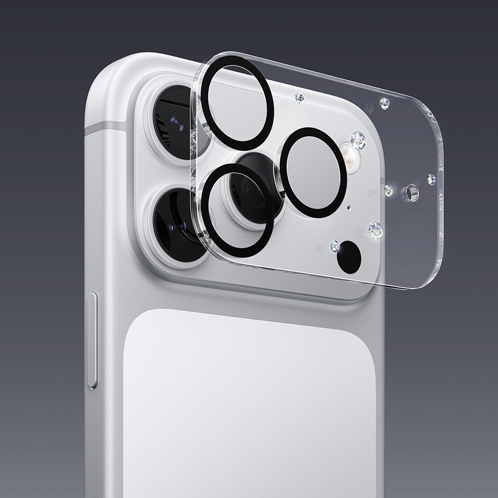 Pynana Diamond Sky Serisi iPhone 17 Pro Max Taşlı Kamera Lens Koruyucu