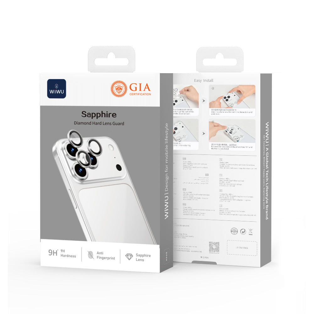Wiwu LG-003 Lens Guard iPhone 17 Pro Max Çizilmeye Karşı Dayanıklı Safir Kamera Lens Koruyucu