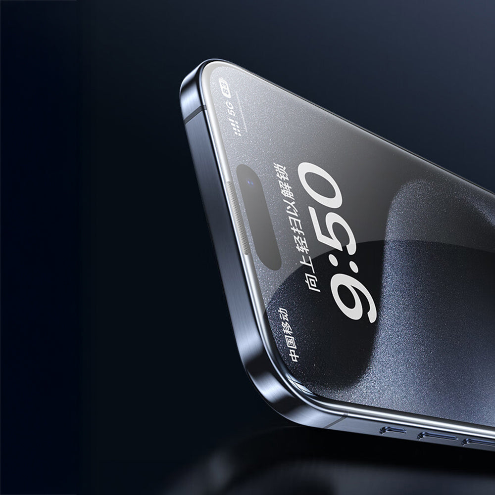 Wiwu SQ-008 Oleofobik Easy Install iPhone 17 Pro Max Darbeye Karşı Dayanıklı Temperli Cam Ekran Koruyucu + Kolay Uygulama Aparatlı