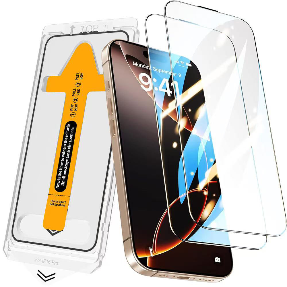 Cepax iPhone 17 Pro Max 3D Oliv HD Temperli Cam Ekran Koruyucu + Kolay Uygulama Aparatı