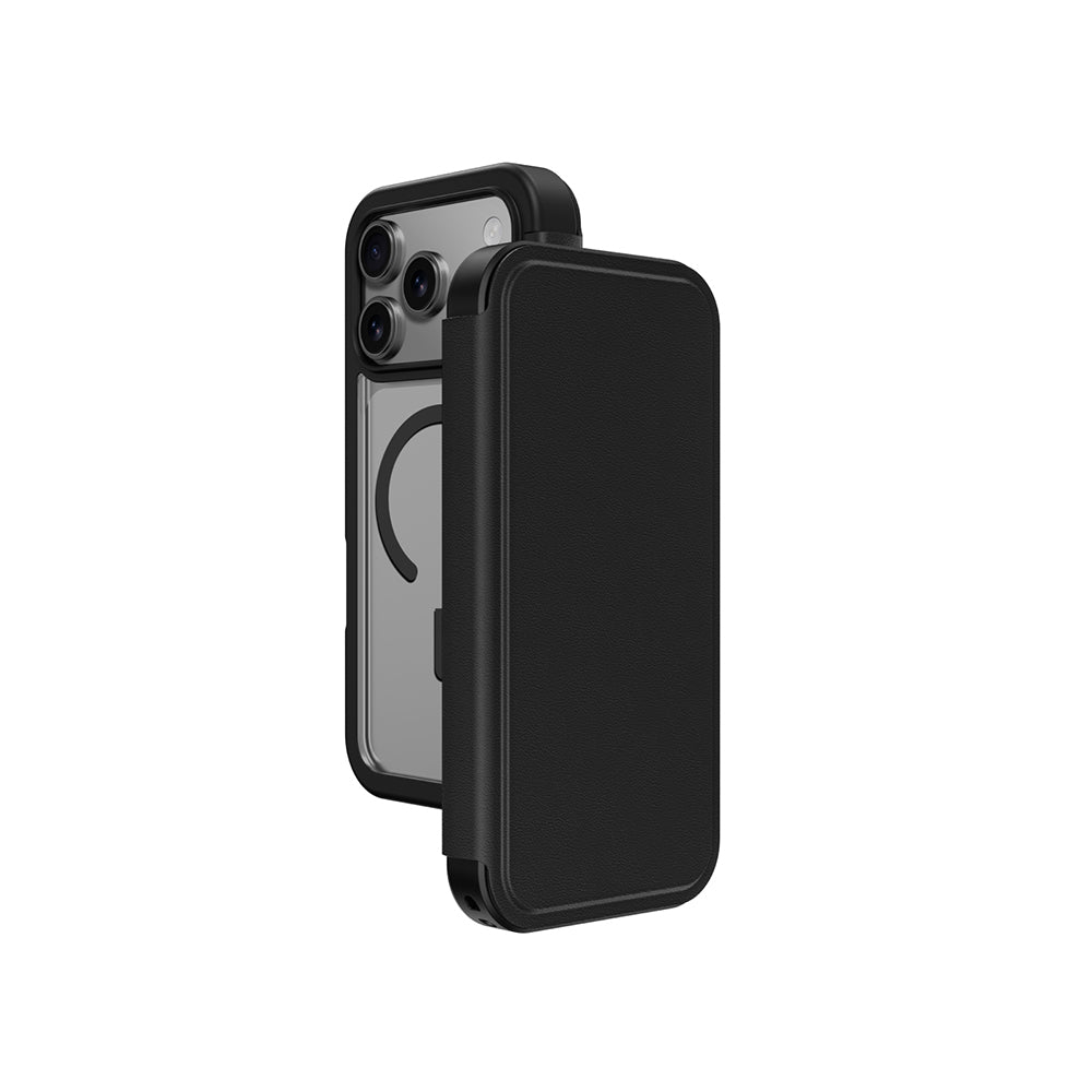 Amazingthing Glamour Foilo Serisi iPhone 17 Pro PU Kartlıklı Kılıf