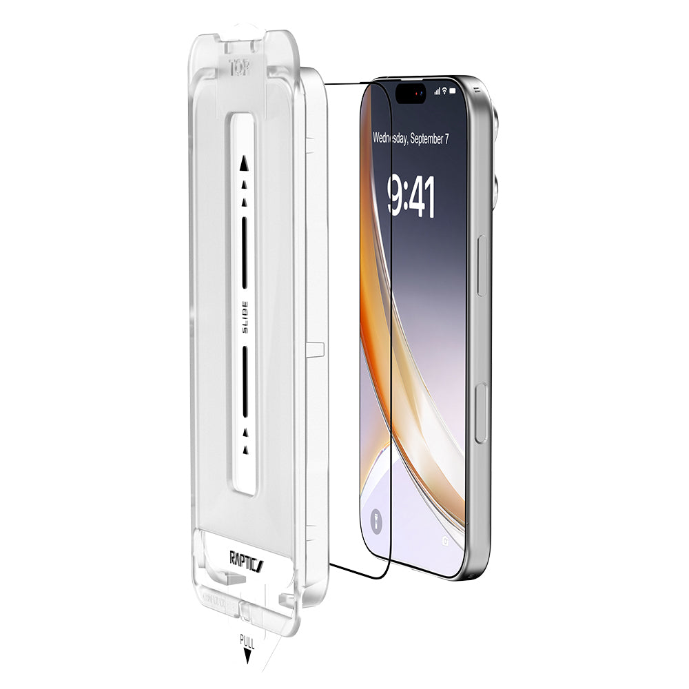 Raptic Air Glass iPhone 17 / 17 Pro 2.5D Ekran Koruyucu 2 Adet + Kolay Uygulama Aparatlı