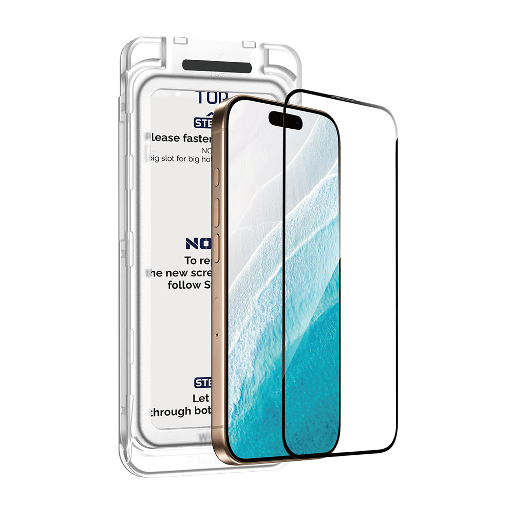 Wiwu SQ-008 iPhone 17 Pro Oleofobik Easy Install Darbeye Karşı Dayanıklı Temperli Cam Ekran Koruyucu + Kolay Uygulama Aparatlı