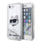 Karl Lagerfeld iPhone SE 2020 Sıvılı Simli Choupette Head Dizayn Telefon Kılıfı