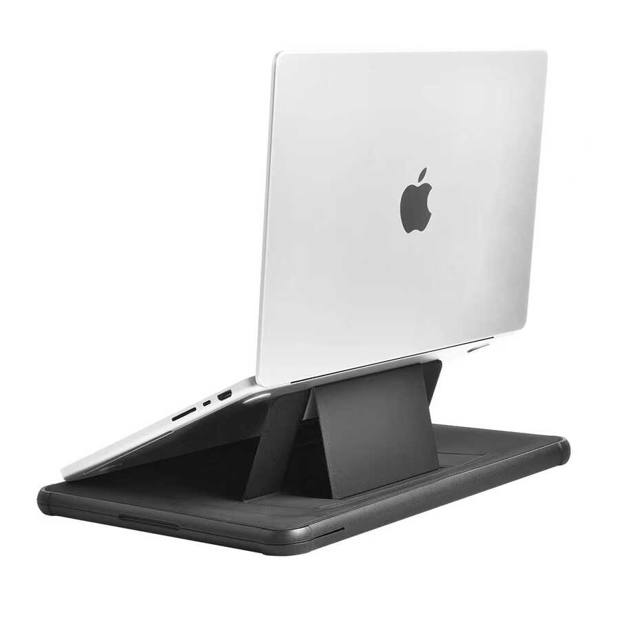 Wiwu Defender Stand Case Macbook Pro 14.2 2023 A2779 Taşınabilir Standlı Magnetik PU Laptop Çantası