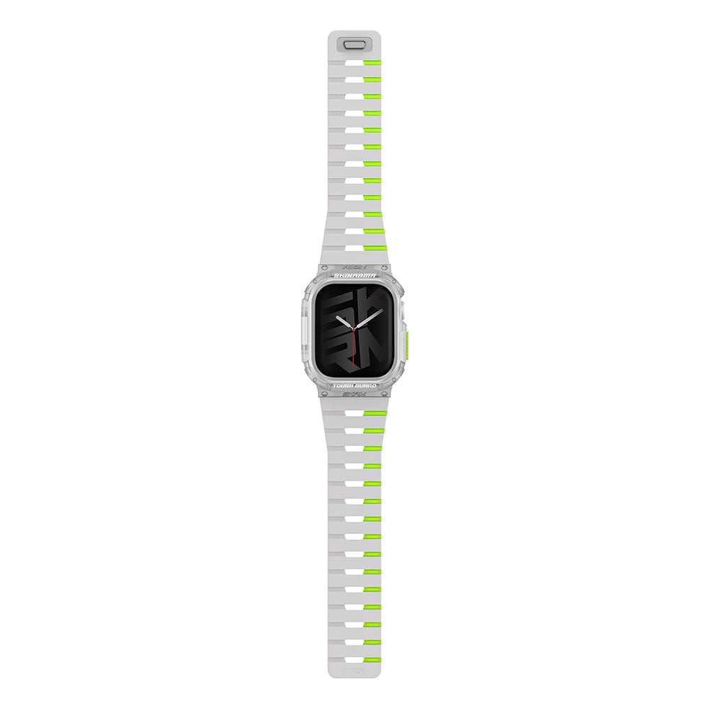 Skinarma Nightglow Atom Apple Watch 10 42mm TPU Kasa Koruyucu + Gemini Silikon Kordon