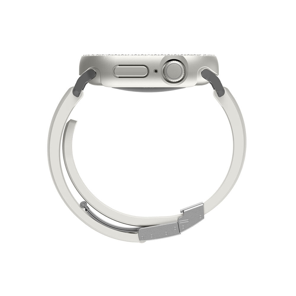 Amazingthing Gleam Fit FullGuard Apple Watch 10 46mm Taşlı Sert PC Kasa ve Ekran Koruyucu