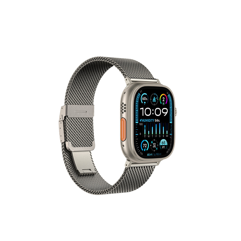 Amazingthing Titan Premium Apple Watch 46mm Metal Hasır Kordon