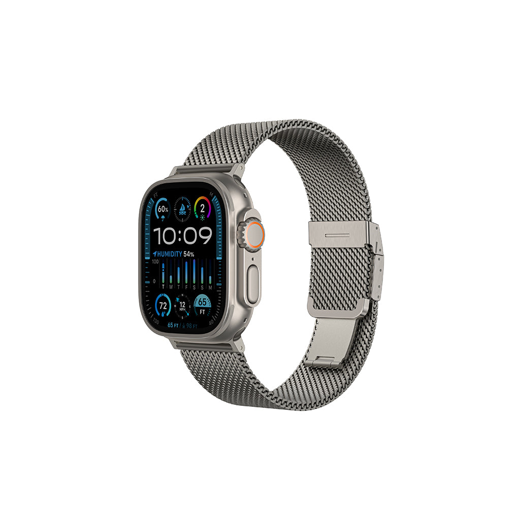 Amazingthing Titan Premium Apple Watch 46mm Metal Hasır Kordon - 1