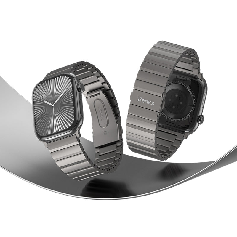Benks Aero Titan Serisi Apple Watch 42/44/45/46/49mm Titanyum Metal Kordon