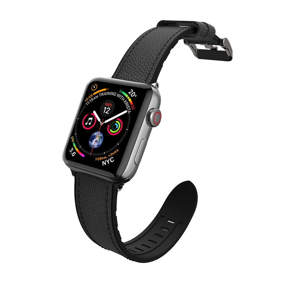 Raptic Hybrid Leather Serisi Apple Watch 38/40/41/42mm Uyumlu Deri Kordon