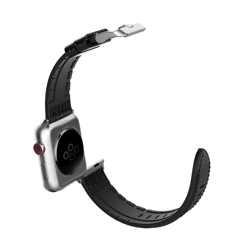 Raptic Hybrid Leather Serisi Apple Watch 38/40/41/42mm Uyumlu Deri Kordon