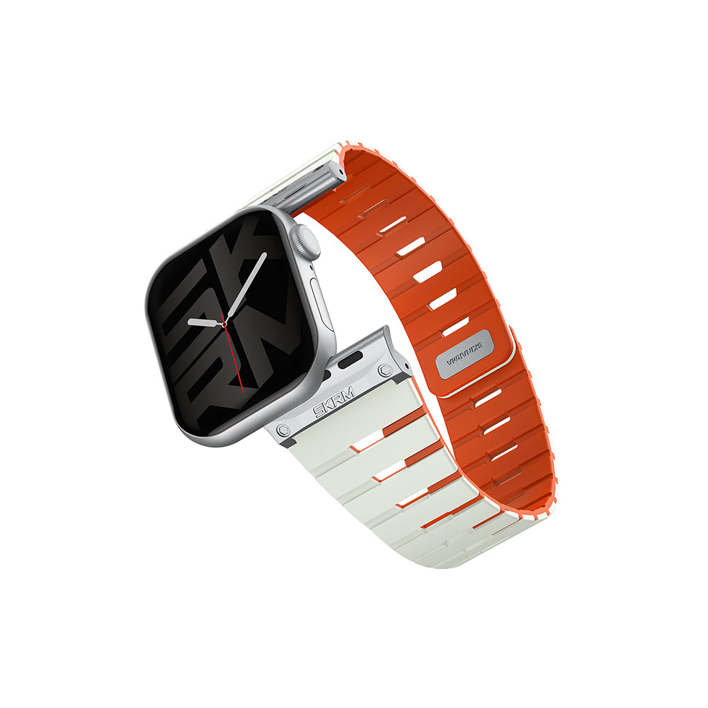 Skinarma Gemini Serisi Apple Watch 38/40/41/42mm Uyumlu TPU Magnetik Silikon Kordon