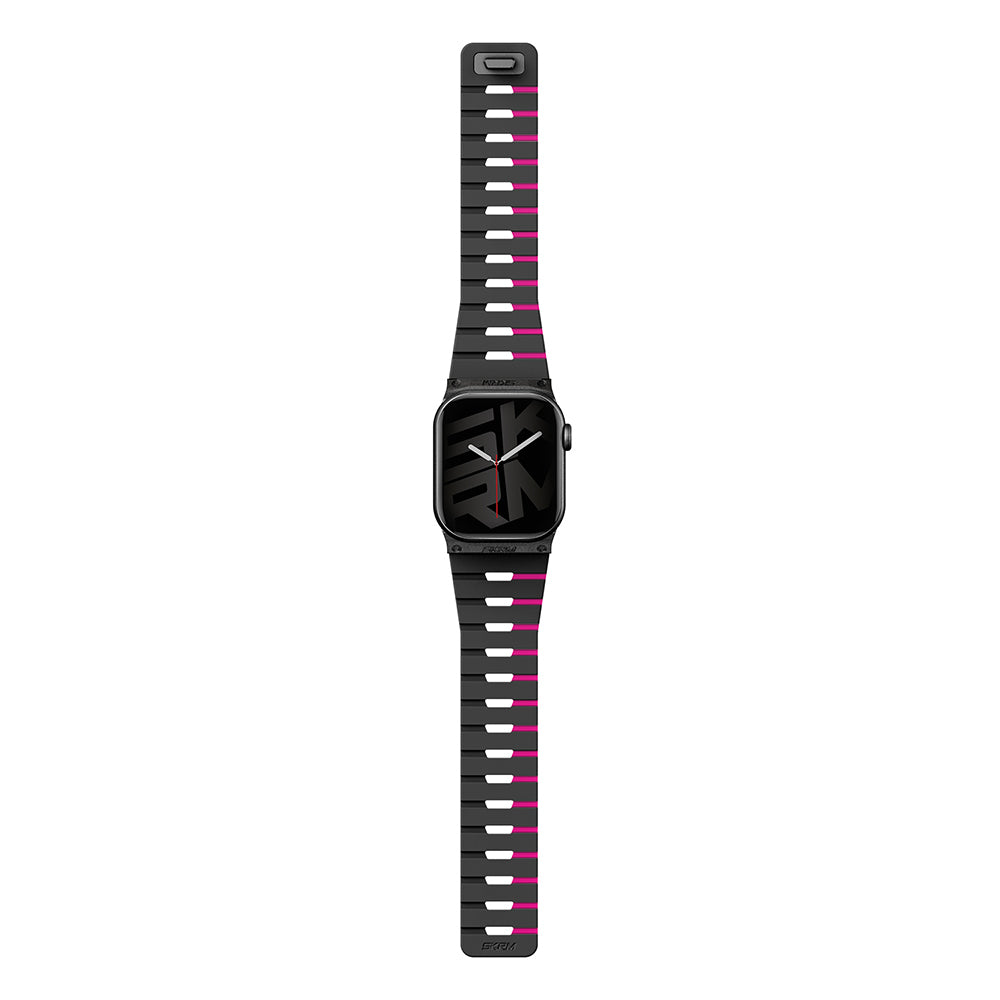 Skinarma Gemini Serisi Apple Watch 38/40/41/42mm Uyumlu TPU Magnetik Silikon Kordon