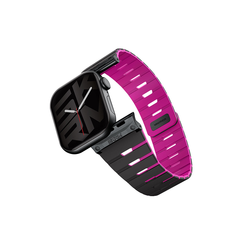 Skinarma Gemini Serisi Apple Watch 38/40/41/42mm Uyumlu TPU Magnetik Silikon Kordon