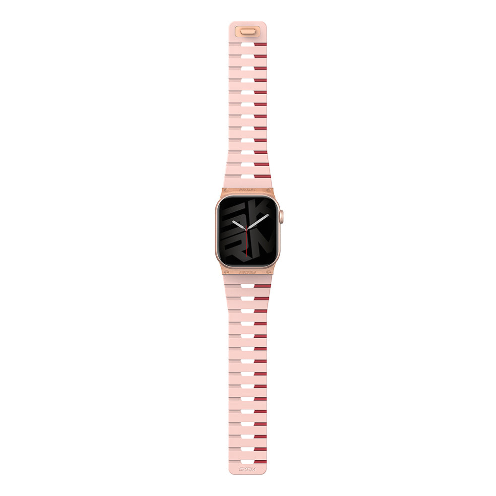 Skinarma Gemini Serisi Apple Watch 38/40/41/42mm Uyumlu TPU Magnetik Silikon Kordon