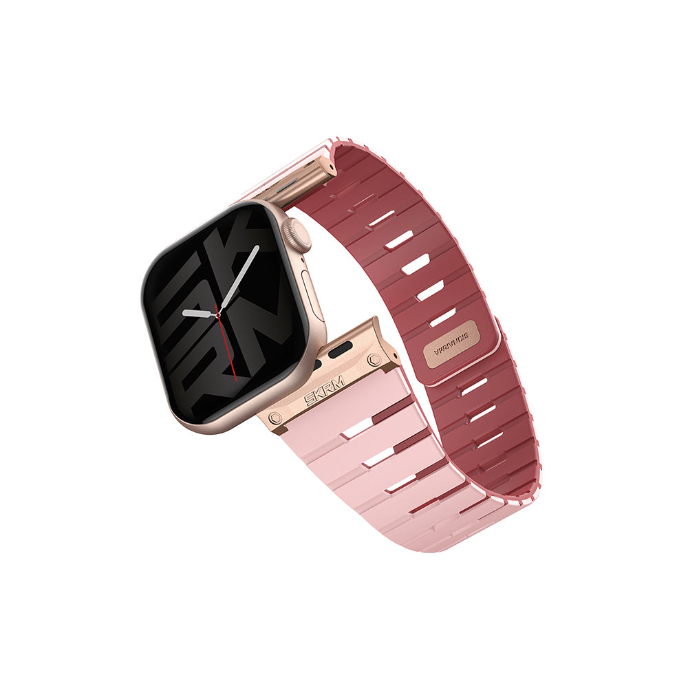 Skinarma Gemini Serisi Apple Watch 38/40/41/42mm Uyumlu TPU Magnetik Silikon Kordon