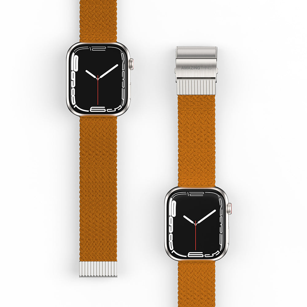 Amazingthing Titan Weave Apple Watch 1/2/3/4/5/6/SE/7/8/9/10 (38/40/41/42mm Kasa) Uyumlu Örgü Sport Kordon - 7