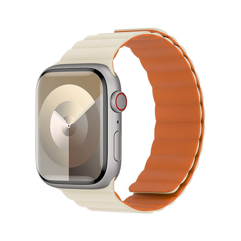 Benks Apple Watch 42/44/45/46/49mm Uyumlu Magnetik Tak Çıkar Silikon Strap Kayış