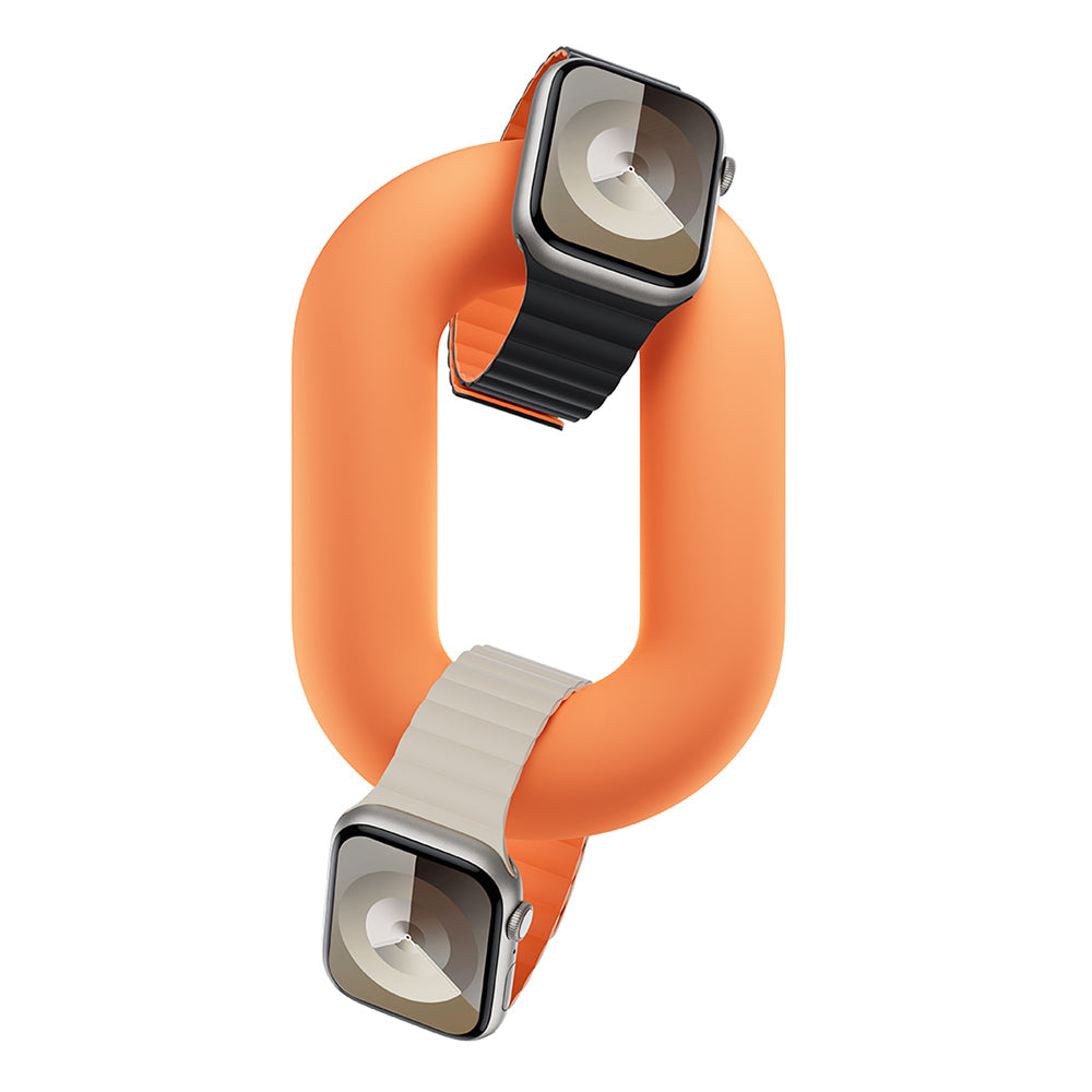 Benks Apple Watch 42/44/45/46/49mm Uyumlu Magnetik Tak Çıkar Silikon Strap Kayış