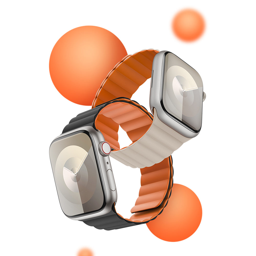 Benks Apple Watch 42/44/45/46/49mm Uyumlu Magnetik Tak Çıkar Silikon Strap Kayış