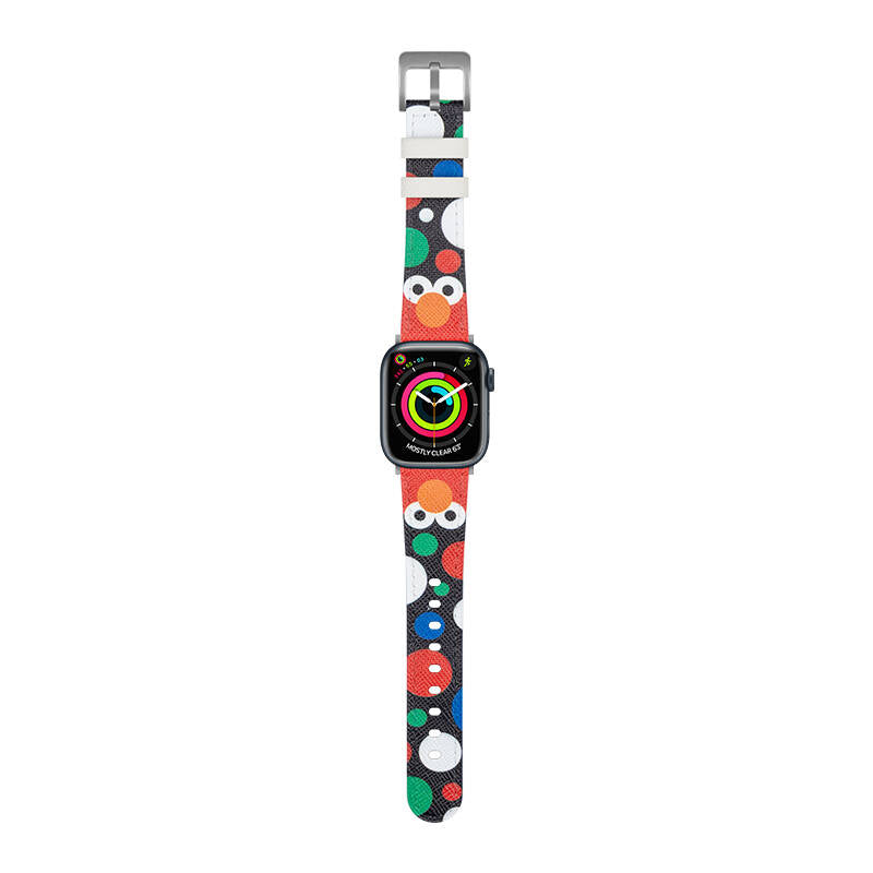 Casebang Sesame Street Serisi Apple Watch 42/44/45/46/49mm Deri Saat Kordon