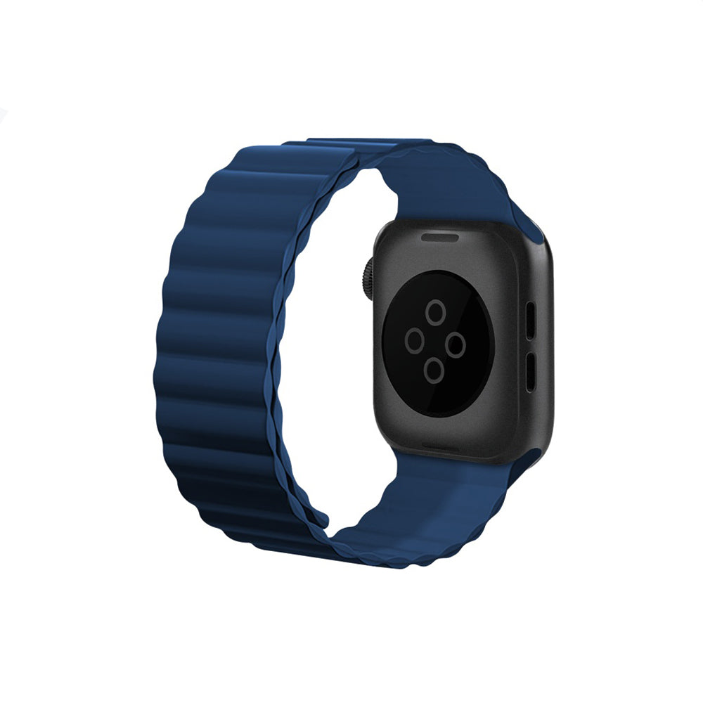 Raptic Apple Watch 42/44/45/46/49mm Uyumlu Magnetik Tak Çıkar Silikon Strap Kayış