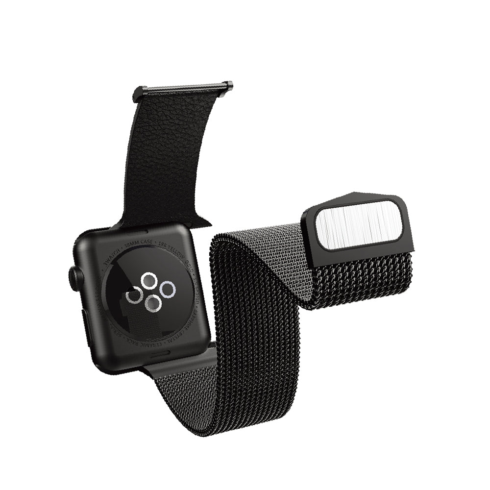 Raptic Hybrid Serisi Apple Watch 42/44/45/46/49 mm Uyumlu Metal Hasır Kordon