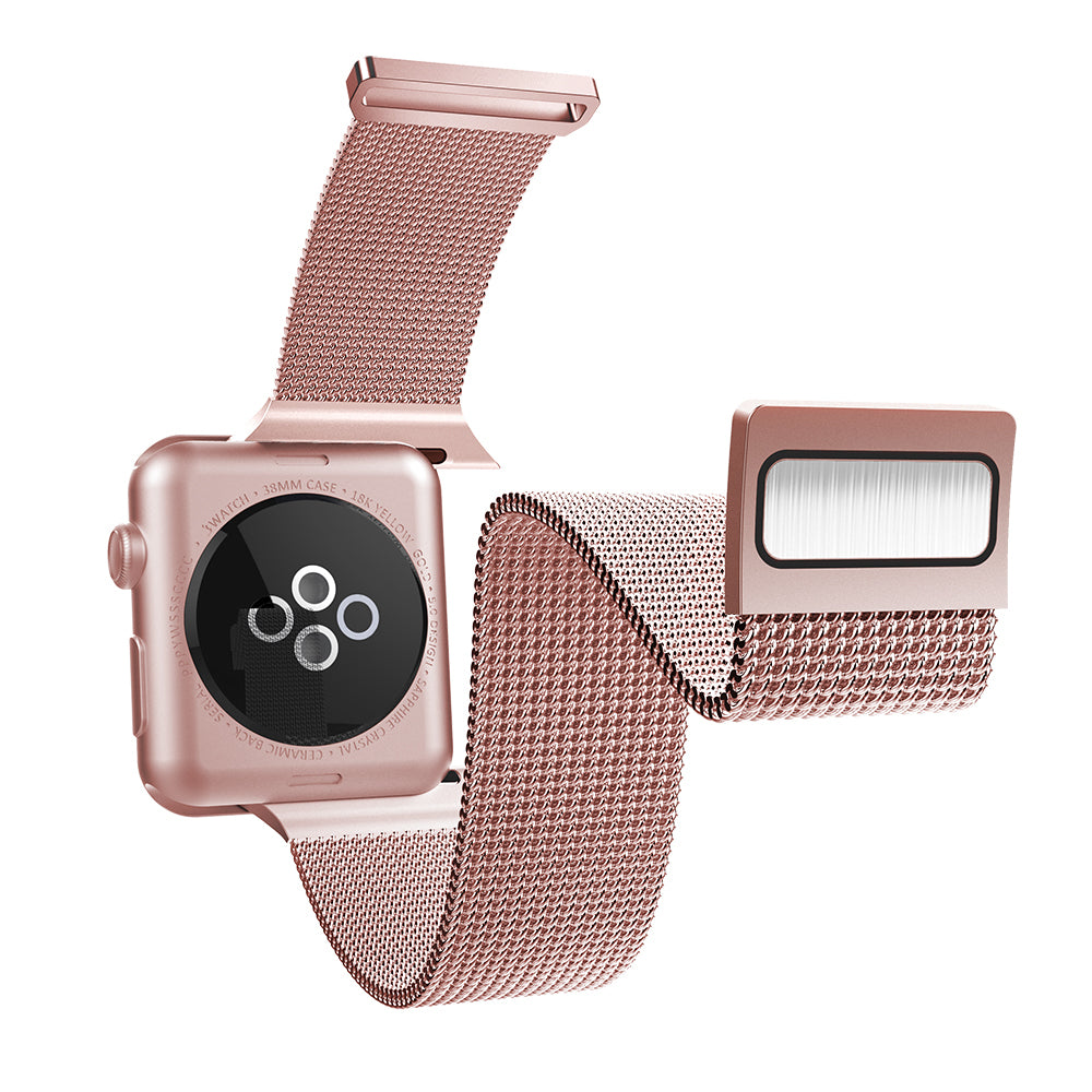 Raptic Mesh Band Serisi Apple Watch 42/44/45/46/49mm Uyumlu Metal Hasır Kordon
