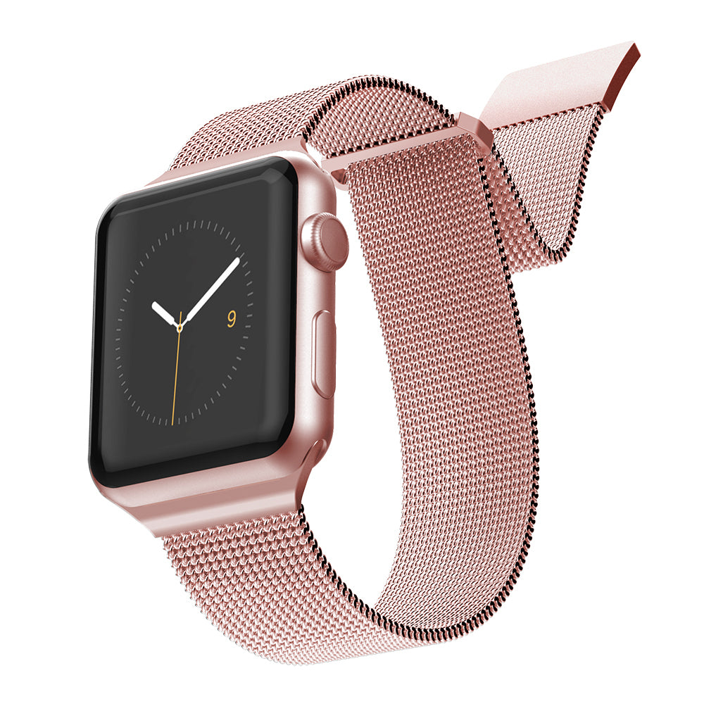 Raptic Mesh Band Serisi Apple Watch 42/44/45/46/49mm Uyumlu Metal Hasır Kordon