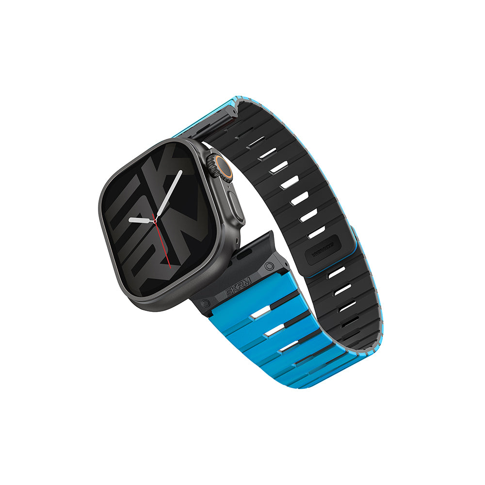Skinarma Gemini Serisi Apple Watch 42/44/45/46/49mm Uyumlu TPU Magnetik Silikon Kordon
