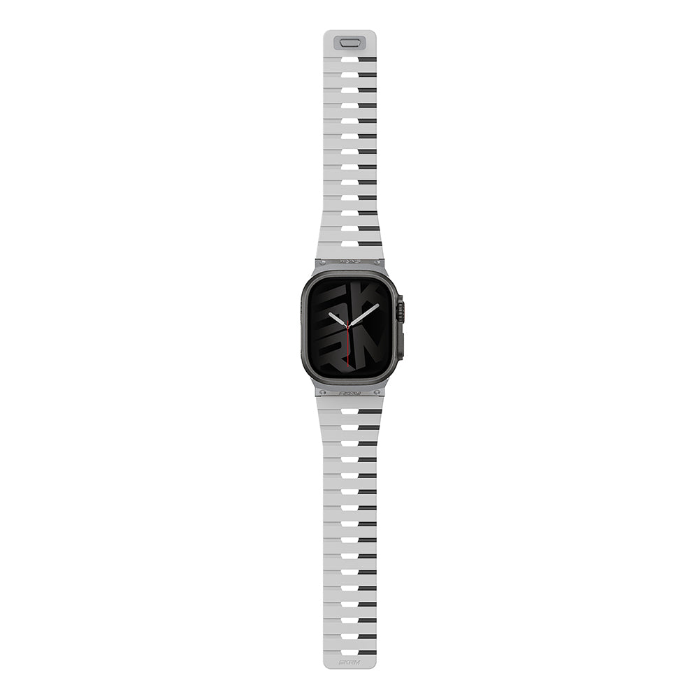 Skinarma Gemini Serisi Apple Watch 42/44/45/46/49mm Uyumlu TPU Magnetik Silikon Kordon